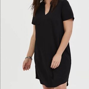 (NWT) Torrid - BLACK CREPE KNIT SHIFT DRESS